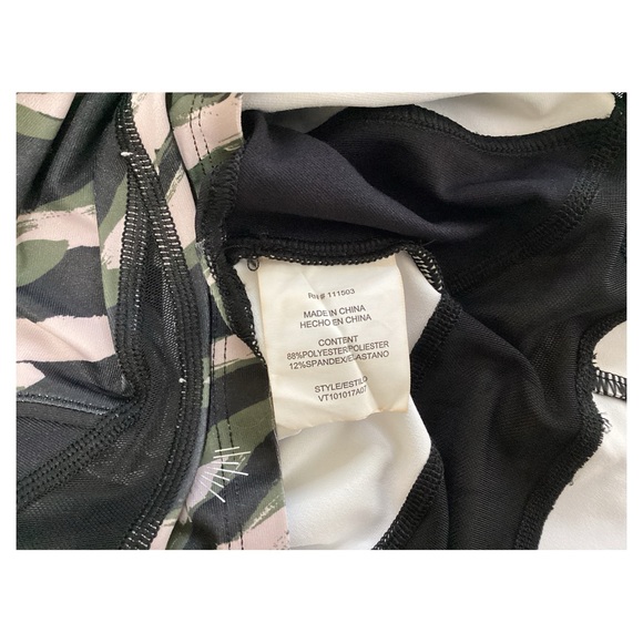 Citrine Glow Geometric Unpadded Spandex Sports Bra Size Large - Picture 8 of 11